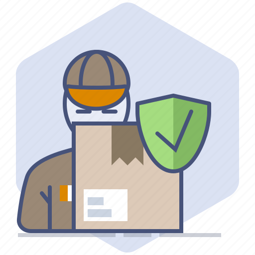 Courier, delivery, logistics, packet, protection, shield, shipping icon - Download on Iconfinder