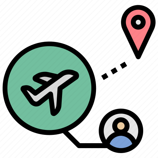 Destination, pssenger, flight, transportation, aircaft icon - Download on Iconfinder