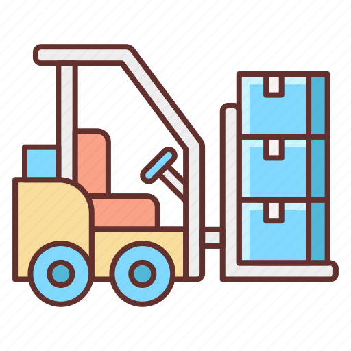 Forklift, transport, transportation, vehicle icon - Download on Iconfinder