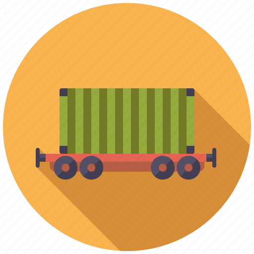 Cargo, container, logistics, railway, shipping, transport, wagon icon - Download on Iconfinder