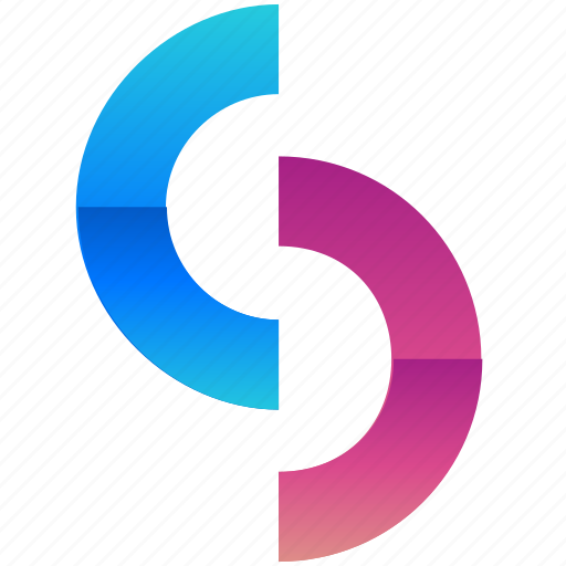 Circles, half, creative, design, logo, logogram, shape icon - Download on Iconfinder