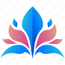 logogram, lotus, creative, design, floral, logo, shape