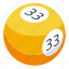 number, lottery, ball, isometric 