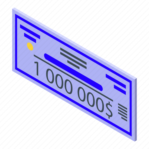 Million, lottery, win, isometric icon - Download on Iconfinder
