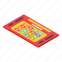 scratch, ticket, lottery, isometric