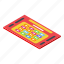 scratch, ticket, lottery, isometric 