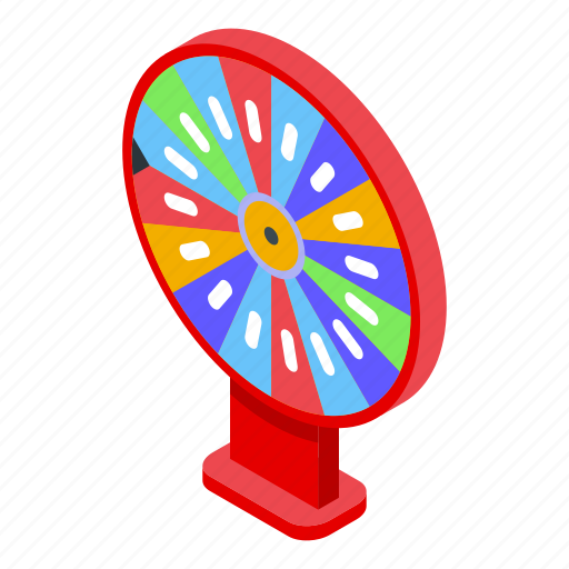Lucky, wheel, isometric icon - Download on Iconfinder