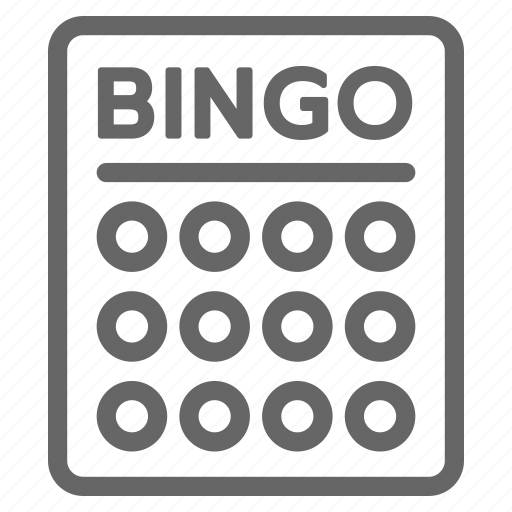 Bingo, card, game, lotto icon