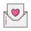 heart, letter, love, mail 