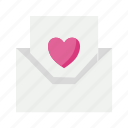heart, letter, love, mail
