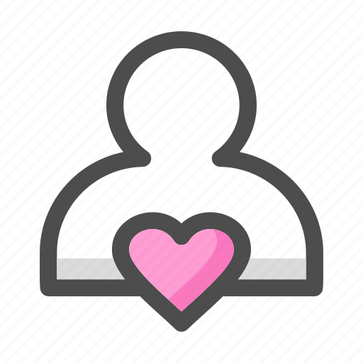 Donation, heart, love, people, person, pink icon - Download on Iconfinder