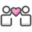 couple, donation, heart, love, people, pink 