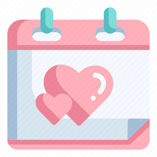Calendar, time and date, love and romance, valentines day, heart, love, day icon - Download on Iconfinder