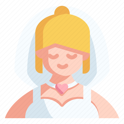 Bride, wedding, user, woman, elegant, love and romance, avatar icon - Download on Iconfinder