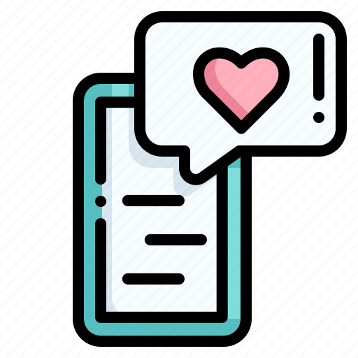 Talk, message, heart, love, chat, communication, love and romance icon - Download on Iconfinder