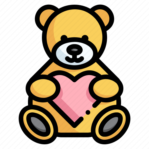 Teddy bear, love, kid and baby, valentine, toy, gift, animal icon - Download on Iconfinder