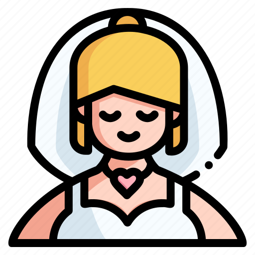 Bride, wedding, user, woman, elegant, love and romance, avatar icon - Download on Iconfinder