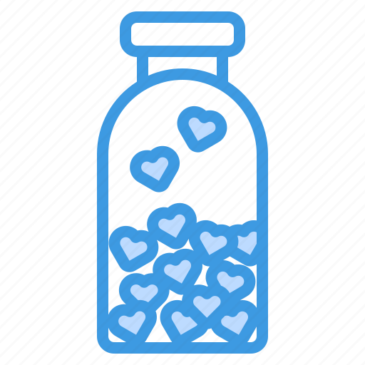 Bottle, heart, valentines, day, gift, romance icon - Download on Iconfinder