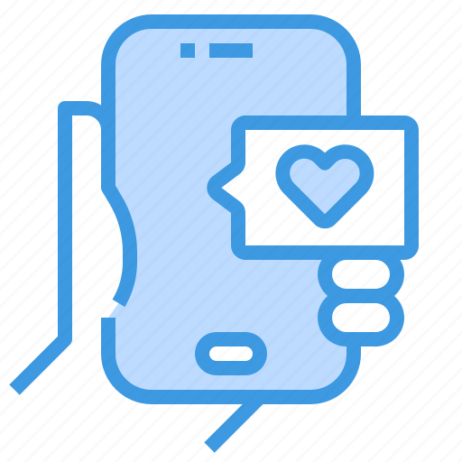 Smartphone, heart, love, message, technology icon - Download on Iconfinder