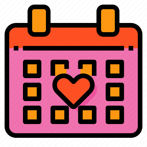Calendar, wedding, day, valentine, date, heart icon - Download on Iconfinder