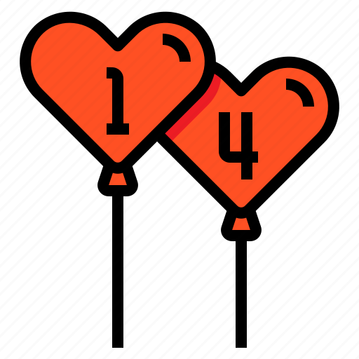 Heart, balloon, balloons, valentine, love icon - Download on Iconfinder