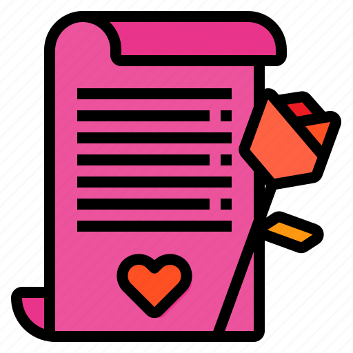Letter, rose, flower, valentine, heart icon - Download on Iconfinder