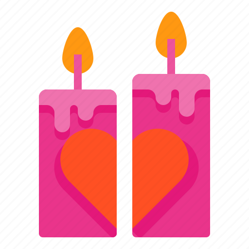 Candles, heart, love, valentine, decoration icon - Download on Iconfinder