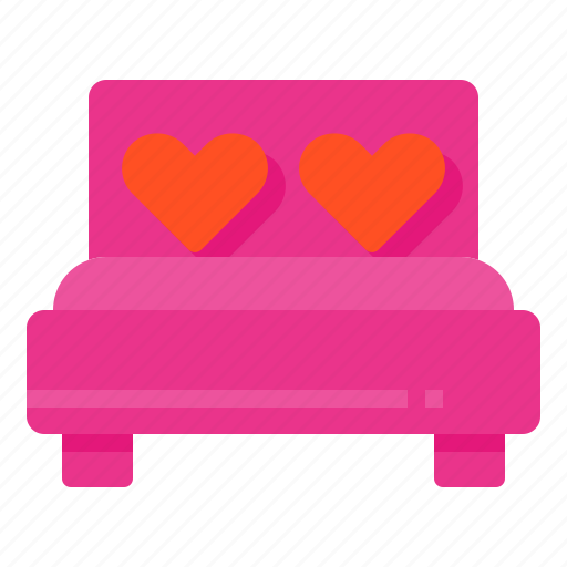 Double, bed, love, heart, furniture icon - Download on Iconfinder