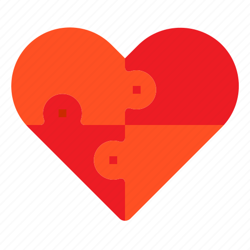 Heart, jigsaw, puzzles, love, valentine icon - Download on Iconfinder