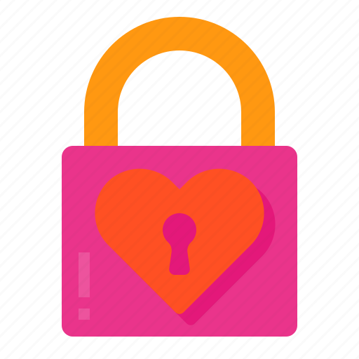 Padlock, heart, love, key, lock icon - Download on Iconfinder