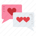 chat, love, message, heart, chat bubble