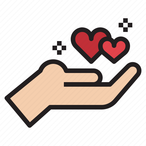 Give, kindnese, charity, heart, love, hand icon - Download on Iconfinder