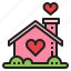 home, love, residence, house, building, heart 