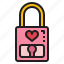 lock, heart, padlock, love, security 