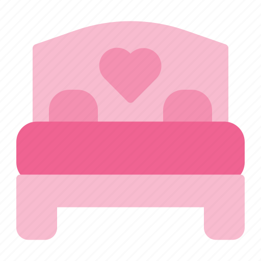 Love, bed, heart, valentine, romance, wedding, romantic icon - Download on Iconfinder