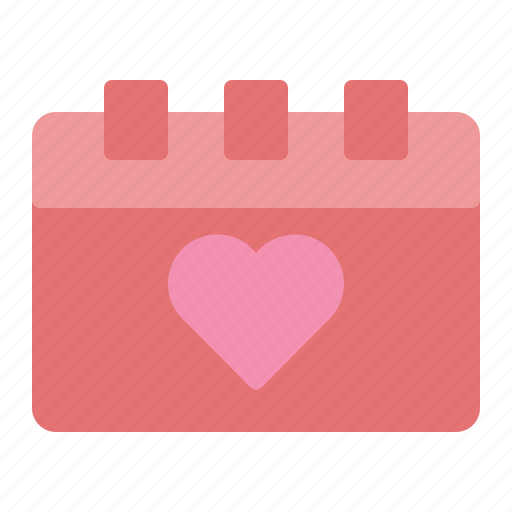 Love, calendar, heart, valentine, schedule, romance, wedding icon - Download on Iconfinder