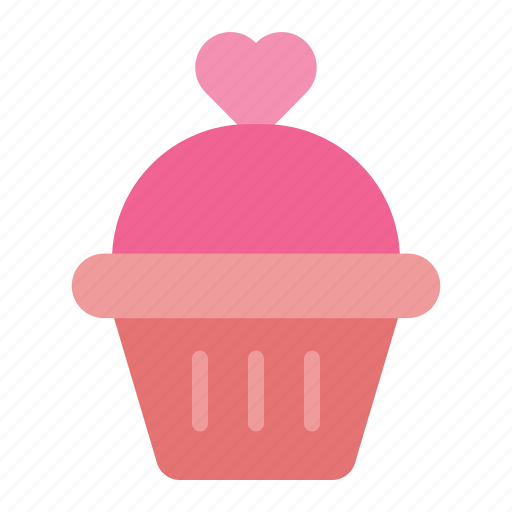 Love, cupcake, heart, valentine, romance, wedding icon - Download on Iconfinder