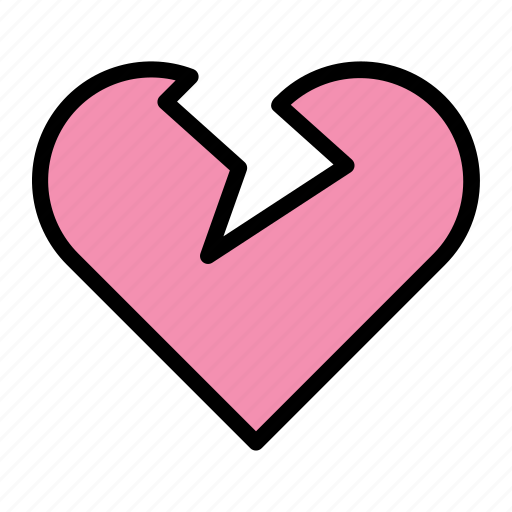 Love, broken, heart, valentine, romance, wedding, romantic icon - Download on Iconfinder