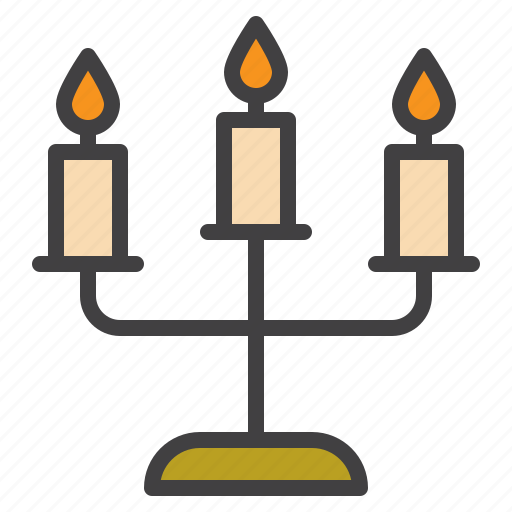 Candelabra, candles, candlestickm, burning icon - Download on Iconfinder