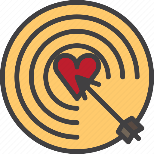 Dart, board, heart, love icon - Download on Iconfinder