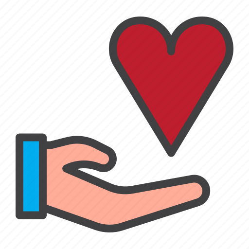 Hand, hold, heart, love icon - Download on Iconfinder