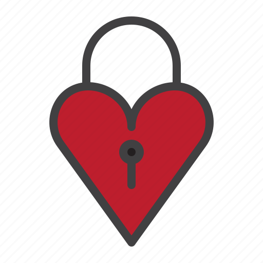 Heart, padlock, love, valentine icon - Download on Iconfinder