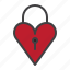 heart, padlock, love, valentine 