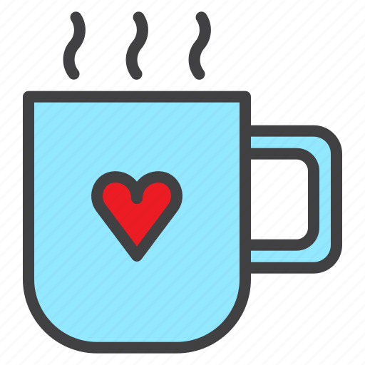 Mug, drink, heart, love icon - Download on Iconfinder