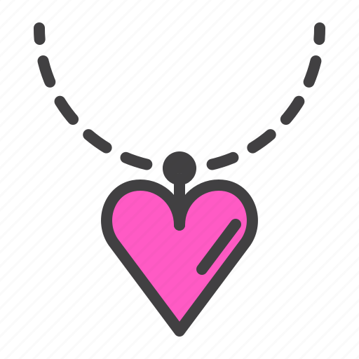 Necklace, heart, love, valentine icon - Download on Iconfinder