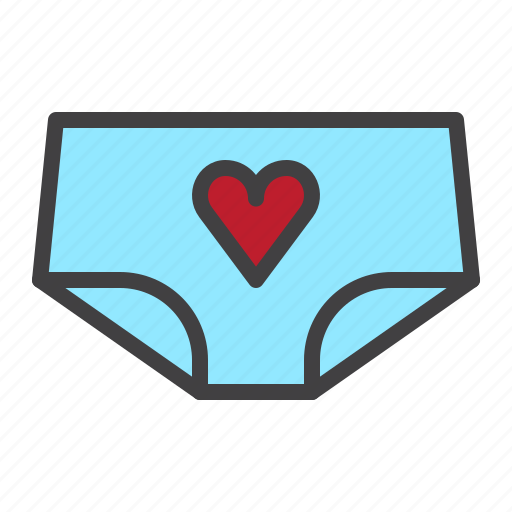 Panties, heart, love, valentine icon - Download on Iconfinder