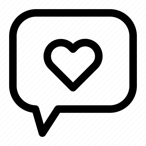 Chat, heart, love, romance, talk, bubble icon - Download on Iconfinder