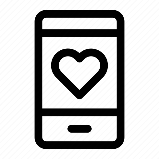 Dating, app, application, mobile, heart, love, romance icon - Download on Iconfinder