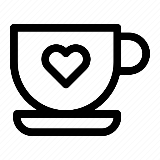 Heart, love, romance, coffee, tea, drink, cup icon - Download on Iconfinder