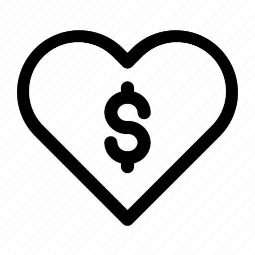 Money, dollar, heart, love, romance icon - Download on Iconfinder